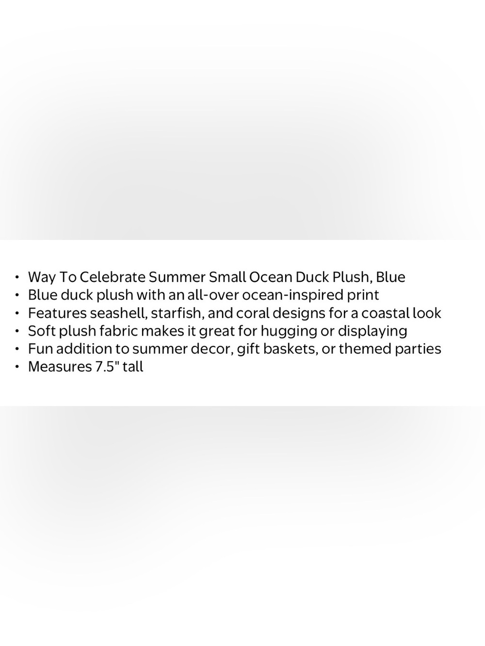 Blue Plush Duck with Orange Beak - Kids Stuffed Animal - Picture 6 of 6